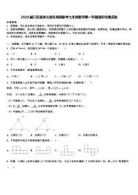 2026届江苏省连云港东海县联考七年级数学第一学期期末经典试题含解析