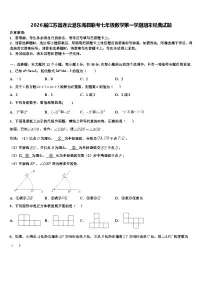 2026届江苏省连云港东海县联考七年级数学第一学期期末经典试题含解析