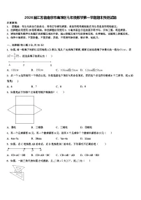 2026届江苏省南京市高淳区七年级数学第一学期期末预测试题含解析