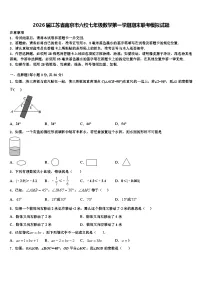 2026届江苏省南京市六校七年级数学第一学期期末联考模拟试题含解析