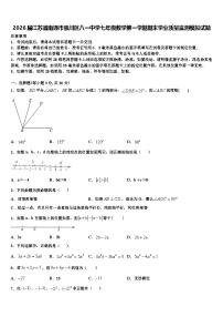 2026届江苏省南通市崇川区八一中学七年级数学第一学期期末学业质量监测模拟试题含解析