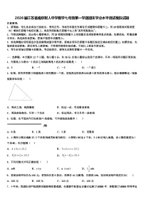 2026届江苏省南京树人中学数学七年级第一学期期末学业水平测试模拟试题含解析