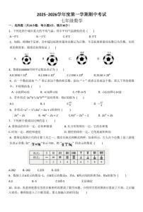 广东省汕头市潮阳实验学校2025-2026学年七年级上学期11月期中数学试题