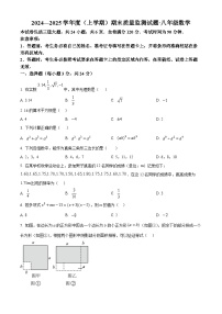 精品解析：吉林省长春市朝阳区2024-2025学年八年级上学期数学期末试题+答案