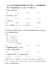 精品解析：吉林省长春市长春经济技术开发区2023-2024学年八年级上学期期末数学试题+答案