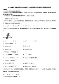 2026届江苏省邳州市新河中学七年级数学第一学期期末检测模拟试题含解析