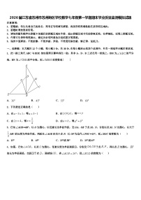 2026届江苏省苏州市苏州地区学校数学七年级第一学期期末学业质量监测模拟试题含解析