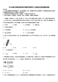 2026届江苏省苏州市梁丰初级中学数学七上期末综合测试模拟试题含解析