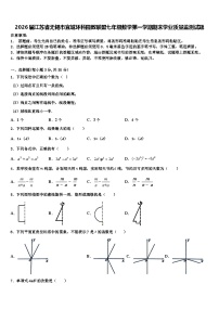 2026届江苏省无锡市宜城环科园教联盟七年级数学第一学期期末学业质量监测试题含解析