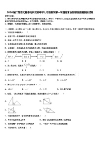 2026届江苏省无锡市南长实验中学七年级数学第一学期期末质量跟踪监视模拟试题含解析