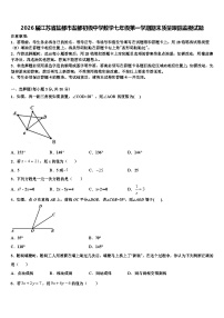 2026届江苏省盐都市盐都初级中学数学七年级第一学期期末质量跟踪监视试题含解析