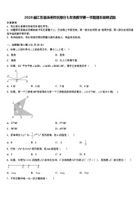 2026届江苏省徐州市区部分七年级数学第一学期期末调研试题含解析