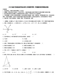2026届江苏省盐城市响水县七年级数学第一学期期末联考模拟试题含解析