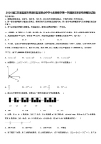 2026届江苏省盐城市亭湖区盐城景山中学七年级数学第一学期期末质量检测模拟试题含解析