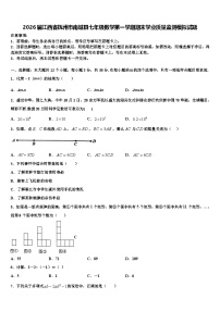 2026届江西省抚州市南城县七年级数学第一学期期末学业质量监测模拟试题含解析
