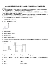 2026届江苏省扬州树人学校数学七年级第一学期期末学业水平测试模拟试题含解析