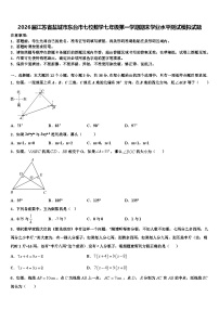 2026届江苏省盐城市东台市七校数学七年级第一学期期末学业水平测试模拟试题含解析