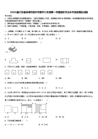 2026届江苏省徐州市新沂市数学七年级第一学期期末学业水平测试模拟试题含解析
