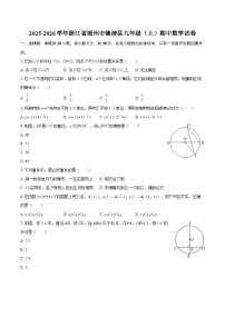 2025-2026学年浙江省湖州市德清县九年级（上）期中数学试卷-自定义类型