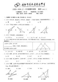 云南省昆明市五华区云南师范大学实验中学2025-2026学年八年级上学期11月期中考试数学试卷