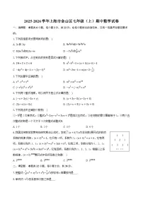 2025-2026学年上海市金山区七年级（上）期中数学试卷