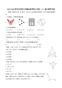 2025-2026学年北京师大附属实验学校八年级（上）期中数学试卷