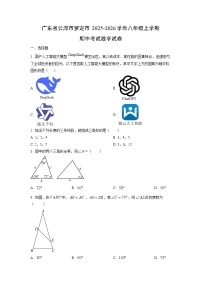 广东省云浮市罗定市2025-2026学年八年级上学期期中考试数学试卷（学生版）