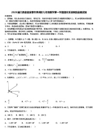 2026届江西省省宜春市袁州区七年级数学第一学期期末质量跟踪监视试题含解析