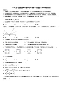 2026届江西省贵溪市数学七年级第一学期期末统考模拟试题含解析