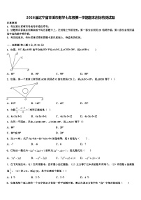 2026届辽宁省本溪市数学七年级第一学期期末达标检测试题含解析