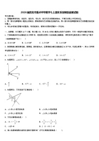 2026届茂名市重点中学数学七上期末质量跟踪监视试题含解析