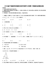 2026届辽宁省锦州市滨海新区实验学校数学七年级第一学期期末监测模拟试题含解析