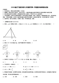 2026届辽宁省新宾县七年级数学第一学期期末调研模拟试题含解析