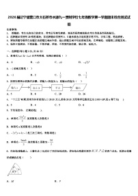 2026届辽宁省营口市大石桥市水源九一贯制学校七年级数学第一学期期末综合测试试题含解析