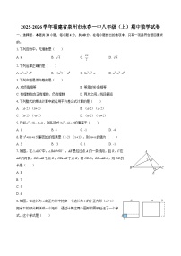 2025-2026学年福建省泉州市永春一中八年级（上）期中数学试卷-自定义类型 (1)