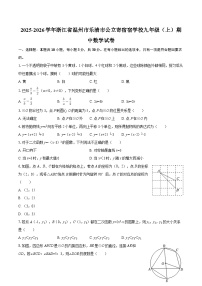 2025-2026学年浙江省温州市乐清市公立寄宿宿学校九年级（上）期中数学试卷-自定义类型