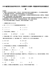 2026届内蒙古自治区呼伦贝尔市、兴安盟数学七年级第一学期期末教学质量检测模拟试题含解析