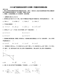 2026届宁夏回族自治区数学七年级第一学期期末检测模拟试题含解析