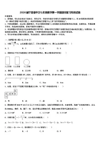 2026届宁夏省中卫七年级数学第一学期期末复习检测试题含解析
