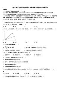 2026届宁夏银川九中学七年级数学第一学期期末统考试题含解析