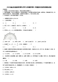 2026届山东省德州市第九中学七年级数学第一学期期末质量检测模拟试题含解析
