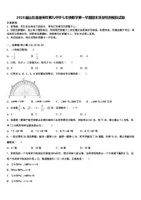 2026届山东省德州市第九中学七年级数学第一学期期末质量检测模拟试题含解析
