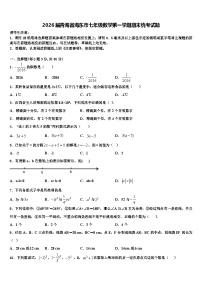2026届青海省海东市七年级数学第一学期期末统考试题含解析