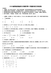 2026届青海省海南州七年级数学第一学期期末复习检测试题含解析