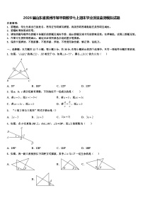 2026届山东省滨州市邹平县数学七上期末学业质量监测模拟试题含解析