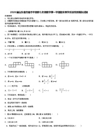 2026届山东省济南市平阴县七年级数学第一学期期末教学质量检测模拟试题含解析