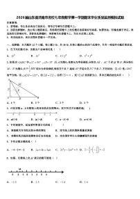 2026届山东省济南市名校七年级数学第一学期期末学业质量监测模拟试题含解析