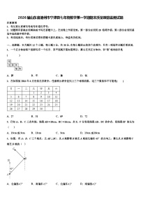 2026届山东省德州市宁津县七年级数学第一学期期末质量跟踪监视试题含解析