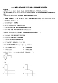 2026届山东省东明县数学七年级第一学期期末复习检测试题含解析