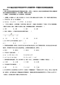 2026届山东省东平县实验中学七年级数学第一学期期末质量跟踪监视试题含解析